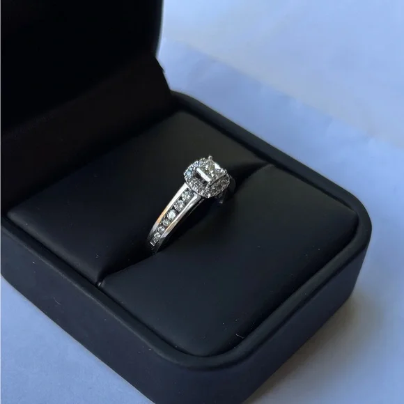 WG Halo Engagement Ring